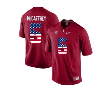 2016 US Flag Fashion-2016 Men's Stanford Cardinal Christian McCaffrey #5 College Football Jersey - Cardinal