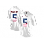 2016 US Flag Fashion-2016 Men's Stanford Cardinal Christian McCaffrey #5 College Football Jersey - White