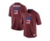 2016 US Flag Fashion-2016 Men's Stanford Cardinal Richard Sherman #9 College Football Jersey - Cardinal