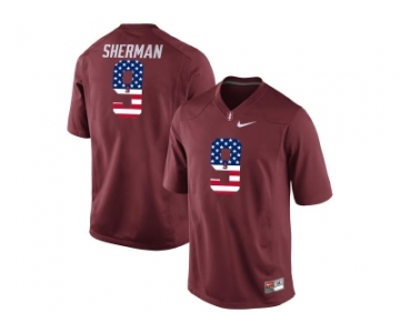 2016 US Flag Fashion-2016 Men's Stanford Cardinal Richard Sherman #9 College Football Jersey - Cardinal