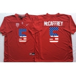 Stanford Cardinals #5 Christian McCaffrey Red USA Flag College Jersey