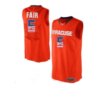 2016 US Flag Fashion Men's Syracuse Orange C.J Fair #5 College Authentic Basketball Jersey - Orange