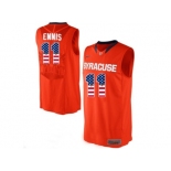 2016 US Flag Fashion Men's Syracuse Orange Tyler Ennis #11 College Authentic Basketball Jersey - Orange