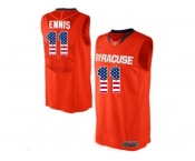 2016 US Flag Fashion Men's Syracuse Orange Tyler Ennis #11 College Authentic Basketball Jersey - Orange