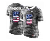 2016 US Flag Fashion Men's TCU Horned Frogs LaDainian Tomlinson #5 College Limited Football Jersey - Grey