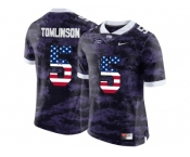 2016 US Flag Fashion Men's TCU Horned Frogs LaDainian Tomlinson #5 College Limited Football Jersey - Purple