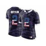 2016 US Flag Fashion Men's TCU Horned Frogs Trevone Boykin #2 College Limited Football Jersey - Purple