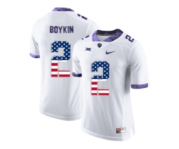 2016 US Flag Fashion Men's TCU Horned Frogs Trevone Boykin #2 College Limited Football Jersey - White