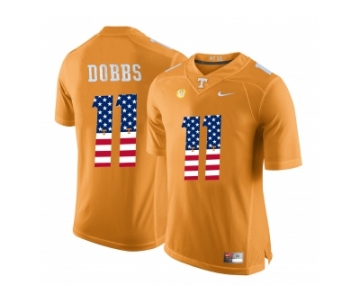 2016 US Flag Fashion 2016 Tennessee Volunteers Joshua Dobbs #11 College Football Limited Jersey - Orange