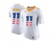 2016 US Flag Fashion 2016 Tennessee Volunteers Joshua Dobbs #11 College Football Limited Jersey - White