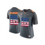 2016 US Flag Fashion 2016 Tennessee Volunteers Peyton Manning #16 College Football Limited Jersey - Grey