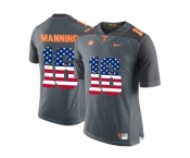 2016 US Flag Fashion 2016 Tennessee Volunteers Peyton Manning #16 College Football Limited Jersey - Grey