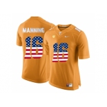 2016 US Flag Fashion 2016 Tennessee Volunteers Peyton Manning #16 College Football Limited Jersey - Orange