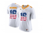 2016 US Flag Fashion 2016 Tennessee Volunteers Peyton Manning #16 College Football Limited Jersey - White