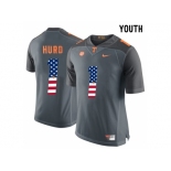 2016 US Flag Fashion 2016 Youth Tennessee Volunteers Jalen Hurd #1 College Football Limited Jersey - Grey