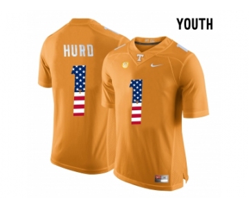 2016 US Flag Fashion 2016 Youth Tennessee Volunteers Jalen Hurd #1 College Football Limited Jersey - Orange