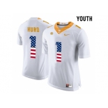 2016 US Flag Fashion 2016 Youth Tennessee Volunteers Jalen Hurd #1 College Football Limited Jersey - White