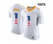 2016 US Flag Fashion 2016 Youth Tennessee Volunteers Jalen Hurd #1 College Football Limited Jersey - White