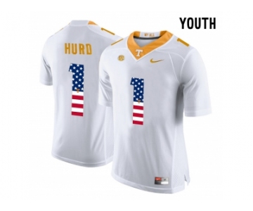 2016 US Flag Fashion 2016 Youth Tennessee Volunteers Jalen Hurd #1 College Football Limited Jersey - White