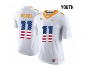 2016 US Flag Fashion 2016 Youth Tennessee Volunteers Joshua Dobbs #11 College Football Limited Jersey - White