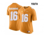 2016 Youth Tennessee Volunteers Peyton Manning #16 College Football Limited Jersey - Orange