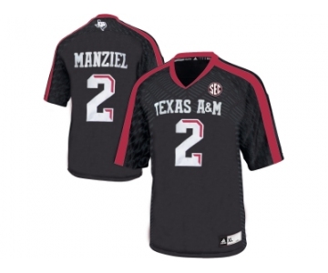 2016 Men'sTexas A&M Aggies Johnny Manziel #2 College Football Authentic Jersey - Black