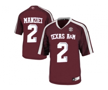 2016 Men'sTexas A&M Aggies Johnny Manziel #2 College Football Authentic Jersey - Maroon