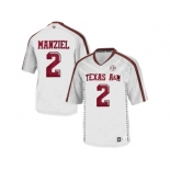 2016 Men'sTexas A&M Aggies Johnny Manziel #2 College Football Authentic Jersey - White