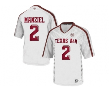 2016 Men'sTexas A&M Aggies Johnny Manziel #2 College Football Authentic Jersey - White