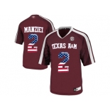 2016 US Flag Fashion 2016 Men'sTexas A&M Aggies Johnny Manziel #2 College Football Authentic Jersey - Maroon