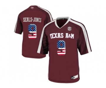 2016 US Flag Fashion 2016 Men'sTexas A&M Aggies Ricky Seals-Jones #9 College Football Authentic Jersey - Maroon