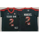 Texas A&M Aggies #2 Johnny Manziel Black Player Fashion Stitched NCAA Jersey