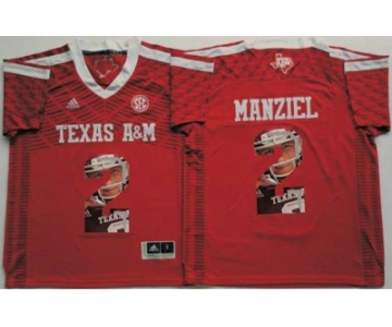 Texas A&M Aggies #2 Johnny Manziel Red Player Fashion Stitched NCAA Jersey