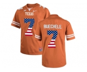 2016 US Flag Fashion-2016 Men's Texas Longhorns Shane Buechele #7 College Football Limited Jersey - Brunt Orange