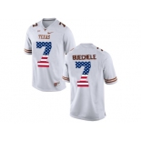 2016 US Flag Fashion-2016 Men's Texas Longhorns Shane Buechele #7 College Football Limited Jersey - White