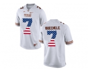 2016 US Flag Fashion-2016 Men's Texas Longhorns Shane Buechele #7 College Football Limited Jersey - White