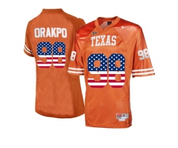 2016 US Flag Fashion-Men's Texas Longhorns Brian Orakpo #98 College Football Jersey - Burnt Orange