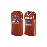 2016 US Flag Fashion-Men's Texas Longhorns LaMarcus Aldridge #23 College Basketball Throwback Jersey - Burnt Orange