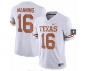 Men's Texas Longhorns #16 Arch Manning White Stitched Jersey