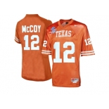 Men's Texas Longhorns Colt McCoy #12 College Football Throwback Jersey - Burnt Orange