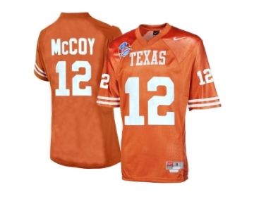 Men's Texas Longhorns Colt McCoy #12 College Football Throwback Jersey - Burnt Orange