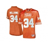 Men's Texas Longhorns Ricky Williams #34 College Football Throwback Jersey - Burnt Orange