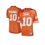 Men's Texas Longhorns Vince Young #10 College Football Throwback Jersey - Burnt Orange