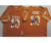 Texas Longhorns #10 Vince Young Orange Player Fashion Stitched NCAA Jersey