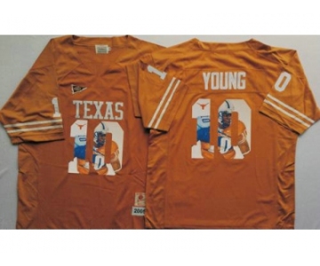 Texas Longhorns #10 Vince Young Orange Player Fashion Stitched NCAA Jersey