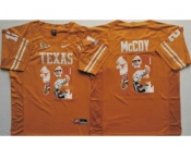 Texas Longhorns #12 Colt McCoy Orange Player Fashion Stitched NCAA Jersey