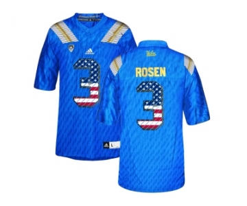 2016 US Flag Fashion Men's UCLA Bruins #3 Josh Rosen College Football Authentic Jersey - Blue