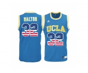 2016 US Flag Fashion Men's UCLA Bruins Bill Walton #32 College Basketball Jerseys - Blue