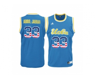 2016 US Flag Fashion Men's UCLA Bruins Kareem Abdul-Jabbar #33 College Basketball Jersey - Blue