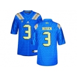 Men's UCLA Bruins #3 Josh Rosen College Football Authentic Jersey - Blue